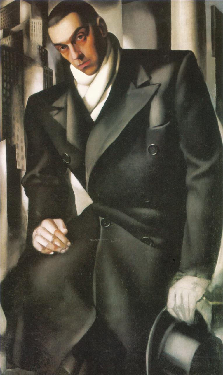 Porträt eines Mannes oder Herrn Tadeusz de Lempicki 1928 zeitgenössische Tamara de Lempicka Ölgemälde